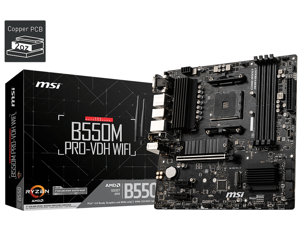 MSI Motherboard B550M PRO-VDH WIFI