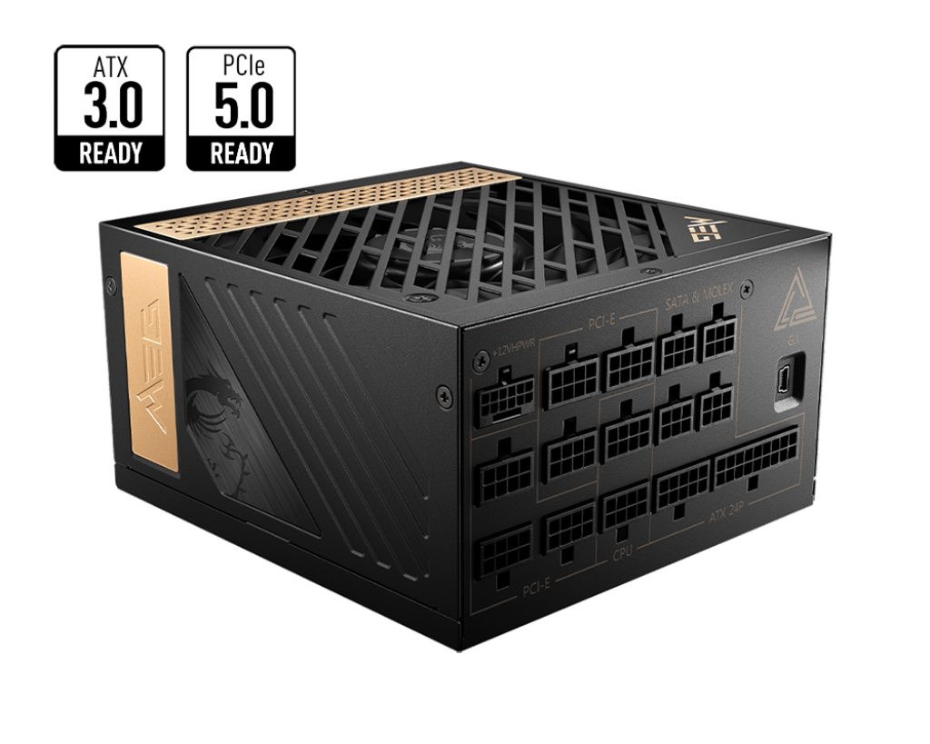 MSI CB Desktop PC Netzteil ATX 1300Watt 80 Plus Platinum MEG Ai1300P PCIE5 - MSI e-Shop | Offiziell von MSI Deutschland