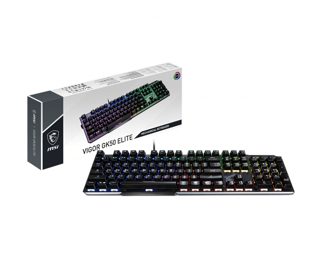 MSI Gaming Tastatur VIGOR GK50 ELITE BW DE (QWERTZ) USB - MSI e-Shop | Offiziell von MSI Deutschland